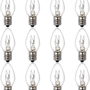 15 Watt Himalayan Salt Lamp Bulbs, 12Pack Dimmable Rock Salt Night Light Bulbs with E12 Base for Salt Lamps, Scentsy Warmer Wax Diffuser, Candle Warmers, Yellow