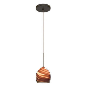 Besa Lighting - Sprite-One Light Cord Pendant with Flat Canopy-4.5 Inches Wide