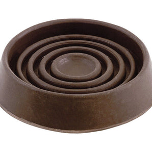 Shepherd Hardware Rubber Caster Cups Brown Round 4 pk