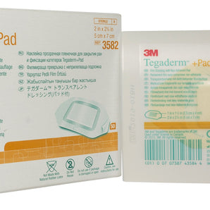 3m 3582 Tegaderm with Pad Dressing 2" x 2 3/4" - Box of 50