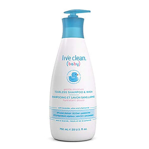 Live Clean Baby TEARLESS SHAMPOO & WASH Organic Eco Friendly 750 ml (25 fl oz)