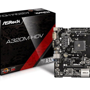 ASRock A320M-HDV AM4 AMD Promontory A320 SATA 6Gb/s USB 3.0 HDMI Micro ATX AMD Motherboard