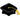 Anagram Graduation Grad Cap w Tassle 31" Super Shape Foil Balloon, Black Gold