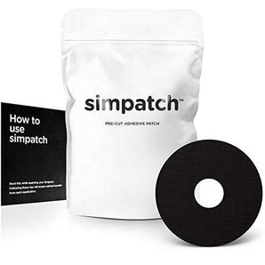 SIMPATCH Universal Adhesive Patch, 0.8-Inch Hole - Pack of 30 - Multiple Colors Available (Black)