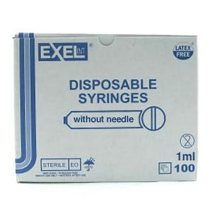Exel Tuberculin Syringe with cap, 1cc, Luer Slip, 100/BOX
