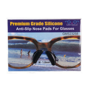 GMS Optical Butterfly Shaped Nose Pad - Black (1.8mm X 17mm, 2 Pair)
