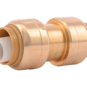 SharkBite Push to Connect 1/2 in. Push x 1/2 in. Dia. Push Brass Coupling