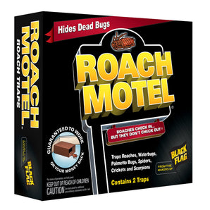Black Flag Roach Motel Traps, 2 Count, Contains No Pesticides, Hides Dead Bugs