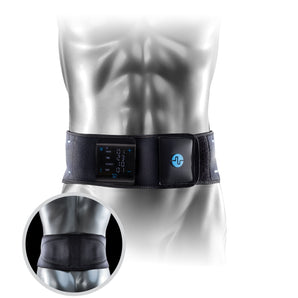 Compex TENS/Heat Back Wrap, Black - Heated Back Wrap with TENS Unit for Back Pain - Small/Medium