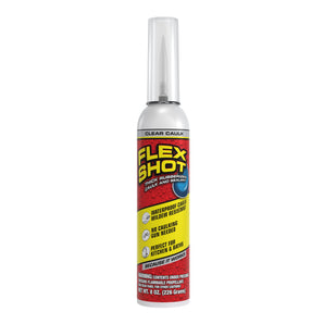 Flex Shot As Seen on TV Rubber Adhesive Sealant Rubberized Caulk, 8 oz, Clear