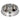 Iconic Pet Anti Ant Stainless Steel Non Skid Pet Bowl For Dog or Cat, 24 Oz, 3 Cup