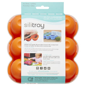Kushies Silitray Silicone Freezer Tray Carrot