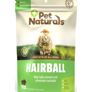 Pet Naturals Hairball and Digestive Care, Chicken Liver Flavored Cat Chews, 30 Count
