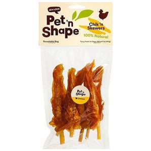 Pet 'n Shape Chik 'n Skewers – Chicken Wrapped Rawhide Chew Dog Treats - 4 Ounce