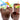 Prextex Coconut Cups for Hawaiian Luau Kids Party with Hibiscus Flower Straws - 12 Pack