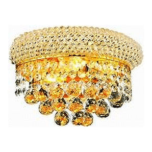 Primo 2 light Gold Wall Sconce Clear Royal Cut Crystal