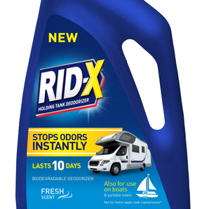 Rid-X RV Toilet Treatment Tank Deodorizer Liquid 48oz, Biodegradable for RV Black Tank