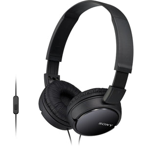 Sony MDR-ZX110AP EXTRA BASS Headphones with Mic- Black