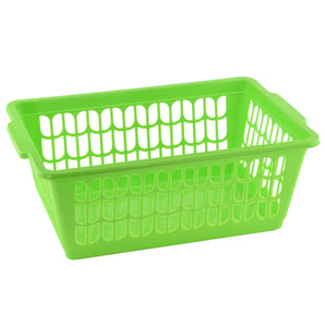 YBM Home Plastic Storage Basket Bin and Drawer Organizer, 1 Shelve, 11.5 in. Length x 7.75 Width, Green
