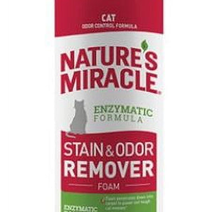 Nature's Miracle Cat Stain & Odor Remover Foam, 17.5 oz, Tough on Organic Stains And Odors