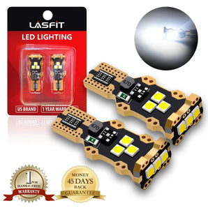 Lasfit 912 921 T15 W16W LED Reverse Backup Light Bulbs, Trunk Cargo Light Bulbs, Canbus Error Free, Xenon White | 2 Bulbs