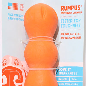 West Paw Zogoflex Rumpus Small 5.25" Dog Toy Tangerine