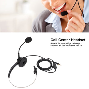 Communication Headset, Customer Service Headphone Soft Noise Cancelling Wired Volume With Mic For VOIP Phones For Office