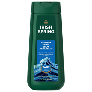 Irish Spring Mens Body Wash, Moisture Blast Body Wash for Men, Feel Fresh All Day, 20 Oz Bottle, 4 Pack