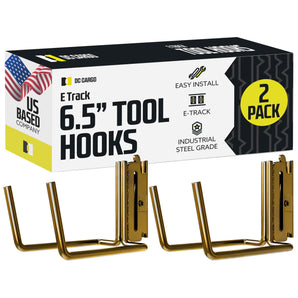 "2-pack, DC Cargo Mall E-Track Heavy Duty Shovel/Tool Hanger | Hook for Tools, Spades, Rakes, in Trucks, Trailers, and Warehouses with E Tracks"