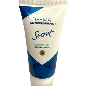 Secret DERMA+ ANTIPERSPIRANT APDO STICKS CLEAR GEL Tube Fragrance-Free