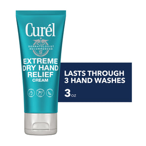 Curel Extreme Dry Hand Relief, Dermatologist Recommended, Long-Lasting Hand Cream For Dry Hands, Paraben Free, Fragrance-Free Hand Lotion, 3.0 Oz Tube