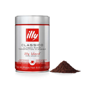 (6 Case)illy Ground Espresso Classico Medium Roast Coffee, 8.8 Oz