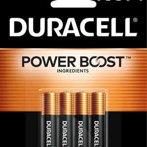 Duracell CopperTop Alkaline Batteries, AAA, 4/PK