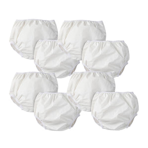 Gerber Gender Neutral Reusable White Waterproof Training Underwear, 8-Pack, Sizes 3/6 Months - 4T