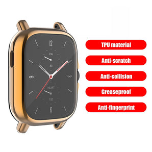 Tiyuyo Full-Cover Watch Protective Case Shell for Amazfit GTS 3/2/2e (Rose Gold)