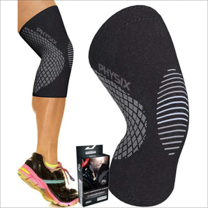 Physix Gear Knee Support Brace - Premium Recovery &amp; Compression Sleeve For Meniscus Tear, ACL, MCL Running &amp; Arthritis - Best Neoprene Stabilizer Wrap for Crossfit, Squats &amp; Wo