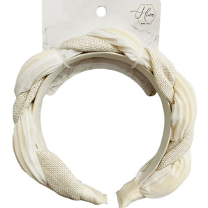 Hive and Company, Braided Headband Hair Accessory Off-White