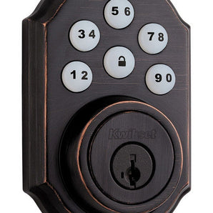 Kwikset 909 SmartCode Traditional Electronic Deadbolt - featuring SmartKey, Venetian Bronze