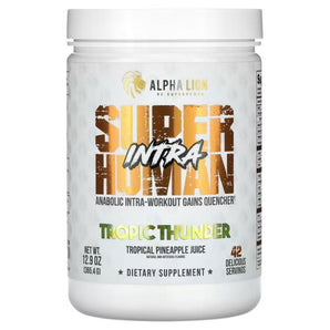 Alpha Lion Superhuman Intra Workout Powder for Men & Women, Amino Acids Drink, Muscle Recovery Supplement, BCAA Powder, Electrolytes & Hydration Mix (42 Servings, Tropical Pineapple Juice Flavor)