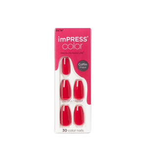 KISS imPRESS Color Press-On Nails, 'Very Berry', 30 Count