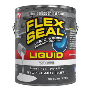 Flex Seal Liquid Rubber Sealant Coating, 1 Gallon, White