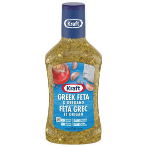 Kraft Greek Feta & Oregano Salad Dressing, 475mL/16oz. Bottle (Imported from Canada)