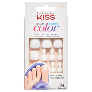 KISS Salon Color Toenails, White - This Is Classic