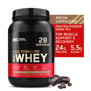 Optimum Nutrition, Gold Standard 100% Whey Protein Powder, Mocha Cappuccino, 2 lb, 28 Servings