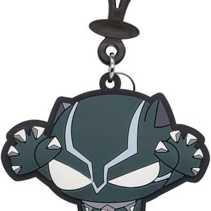 Marvel Black Panther Soft Touch PVC Bag Clip - Marvel Backpack Keychains for Boys and Girls, Cute Black Panther Keychain Accessories for Purse, Avengers Key Ring Charms for Marvel Fans - 4.5 Inch