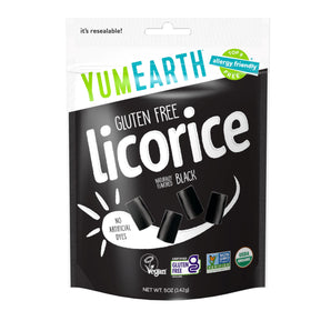 YumEarth Organic Black Licorice Candy Bites, Gluten Free, 5 oz Bag