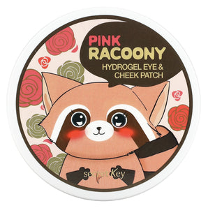 Pink Racoony Hydro Gel Eye & Cheek Patch, 60 Patches, 3.17 oz (90 g), Secret Key