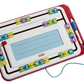 Fisher-Price Think & Learn Alpha Slidewriter Preschool Magnetic Drawing Tablet with Letter Tiles