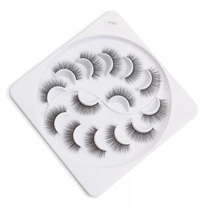 5D Faux Mink Lashes Handmade Luxurious Volume Fluffy Natural False Eyelashes, 7 Pairs