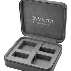 Invicta 34669 2 Slot Zipper Travel Case Wrist Watch&#44; Grey